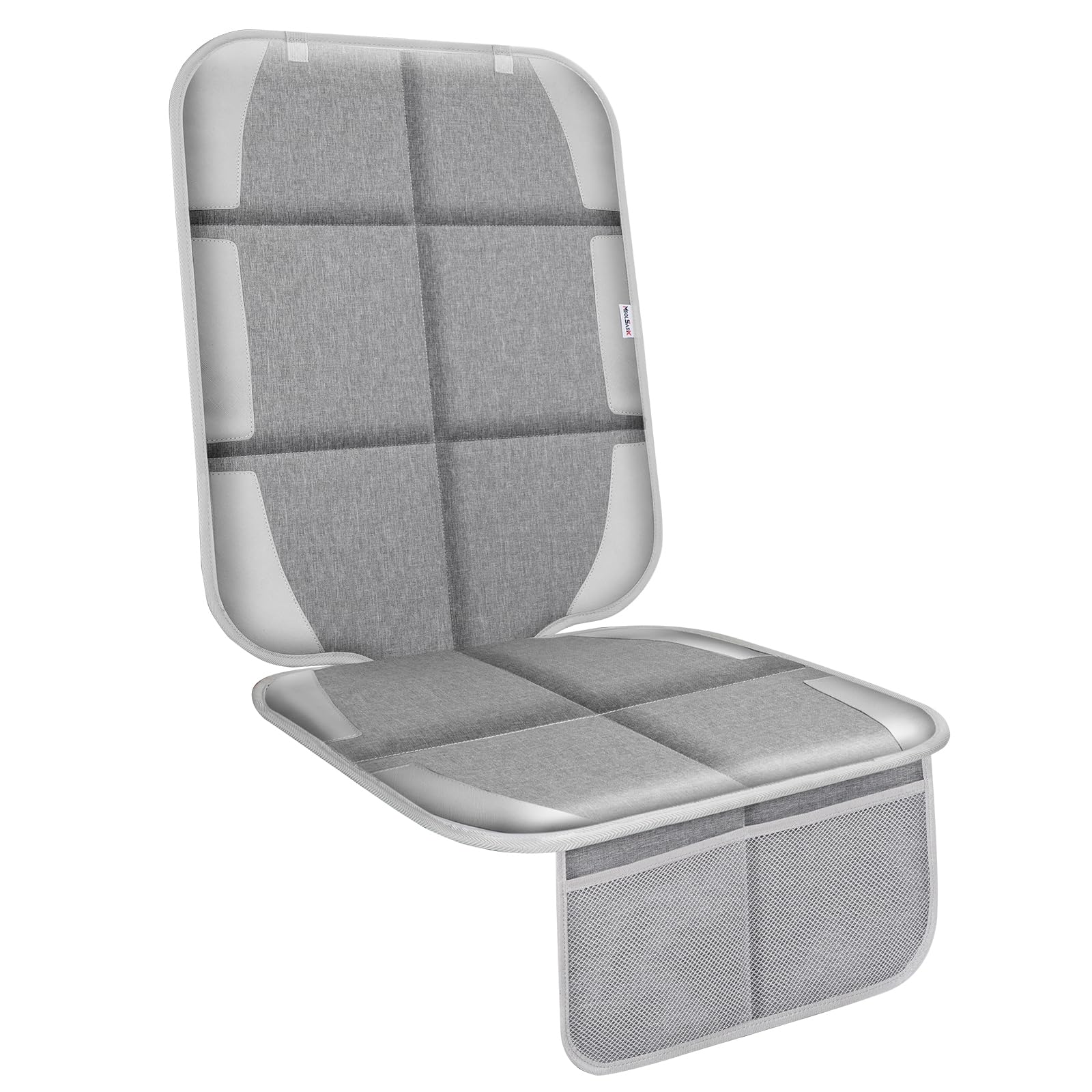 Meolsaek Protector de asiento de coche, parte trasera acolchada antideslizante que no deja huellas, protector de asiento de coche más grueso para asiento de coche infantil, paquete de 2 para SUV,
