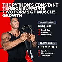 Vista 4 de Barra Power Twister de Python - Equipo de ejercicio para fortalecer la parte superior del cuerpo para pecho, hombro, antebrazo, bíceps y brazos por