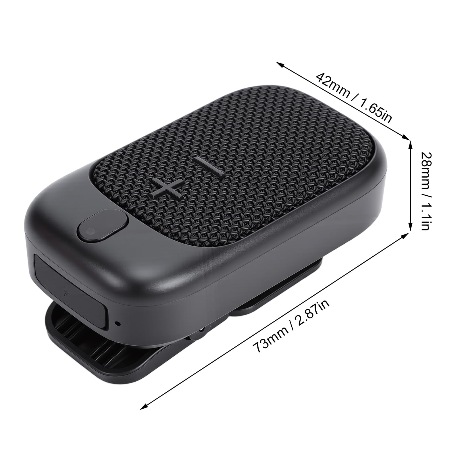 PUSOKEI Altoparlante Bluetooth Indossabile, Piccolo Altoparlante Personale Portatile con Clip con Magnetico, Impermeabile IP65, Microfono Integrato, Chiamate in Vivavoce