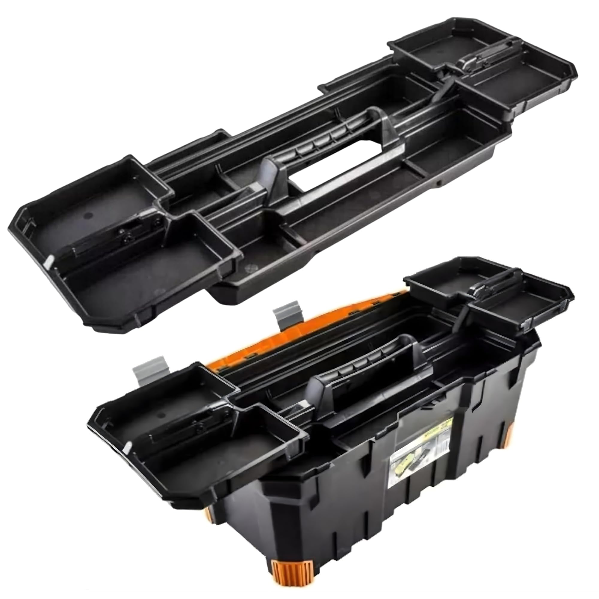 NEO TOOLS Boîte à Outils 22 pouces Caisse de Rangement Outils 55,4 x 28,6 x 27,6 cm avec Organiseurs Couvercle Plateau Amovible Poignée Caoutchoutée
