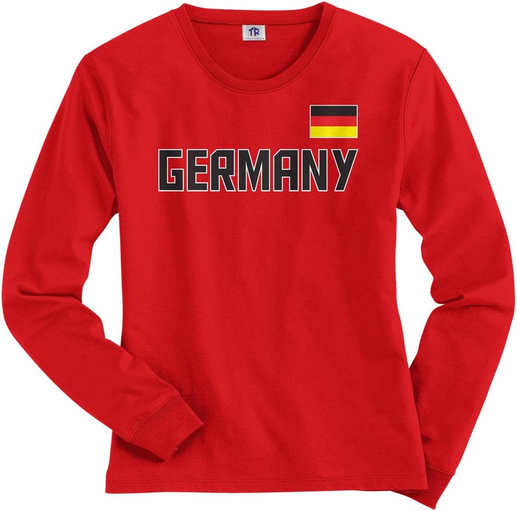 Threadrock Women's Germany National Pride Long Sleeve T-Shirt
