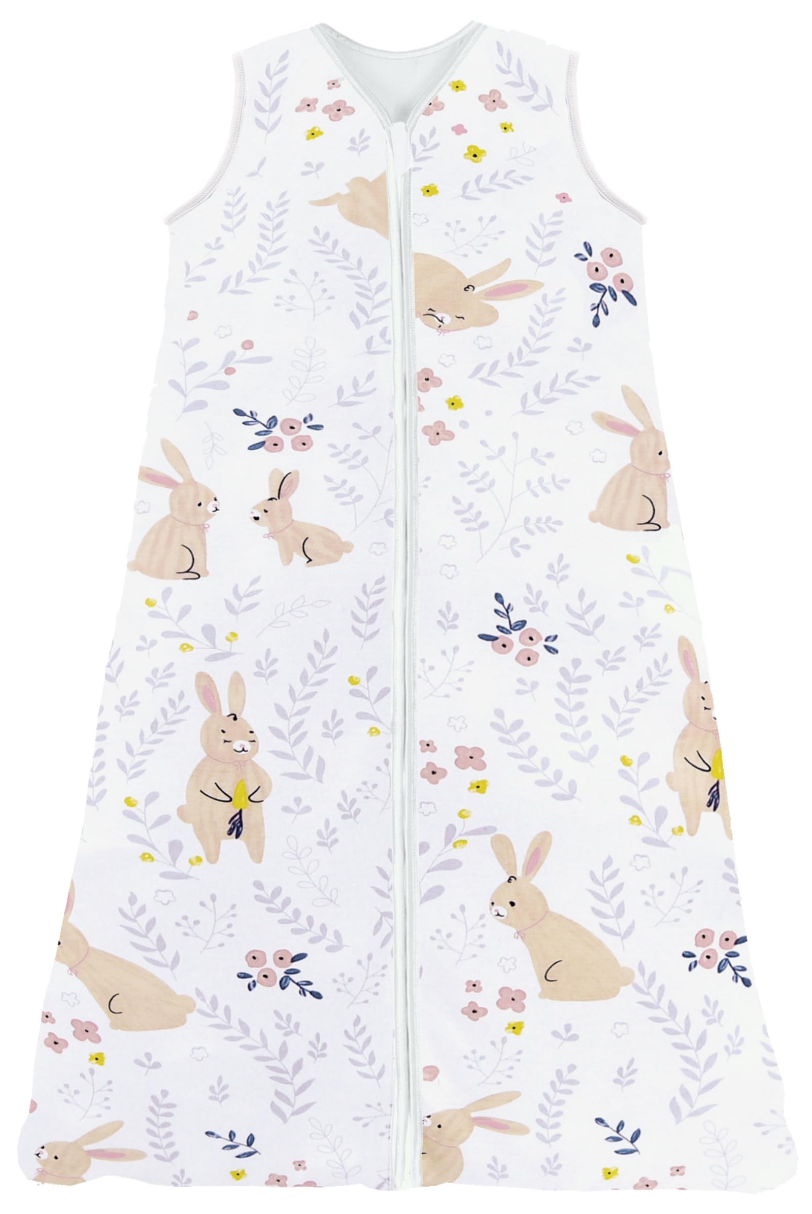Chilsuessy 2er Pack Sommerschlafsack 1 Tog Baby Schlafsack Kleine Kinder Schlafanzug ohne Ärmel für Sommer und Frühling 100% Baumwolle