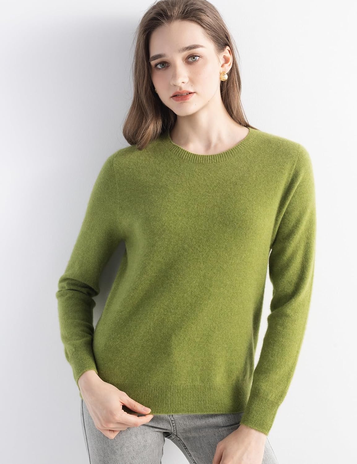 Chanyarn Women's 100% Pure Cashmere Sweater 2025 Fall Winter Crew Neck Long Sleeve Warm Soft Knitted Pullover - Image 3