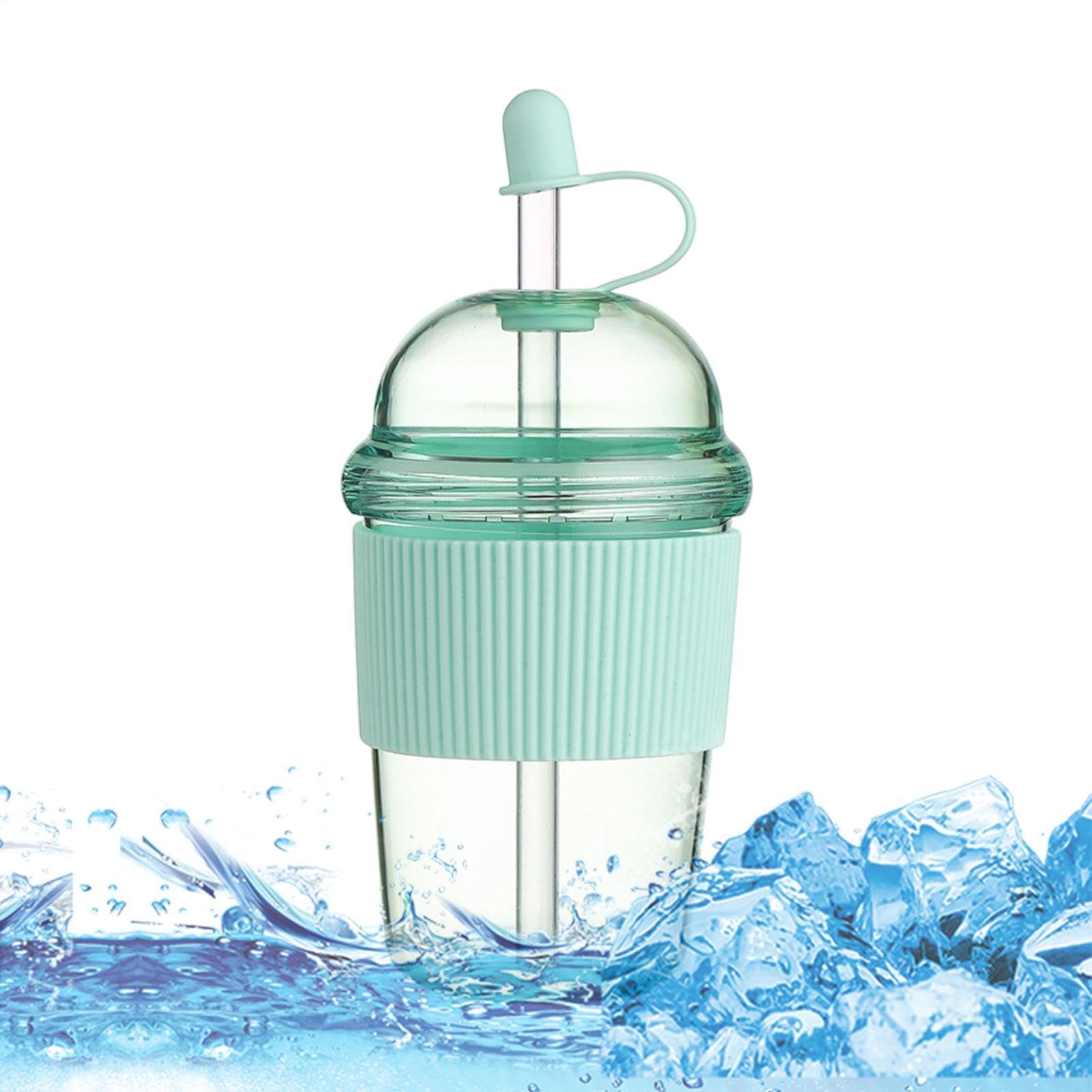 Botella de agua con pajita para te leche exterior y escuela
