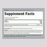 Vista 2 de Piping Rock Suplemento Bacopa Monnieri 180 cápsulas Extracto de hierbas Sin OMG y sin gluten