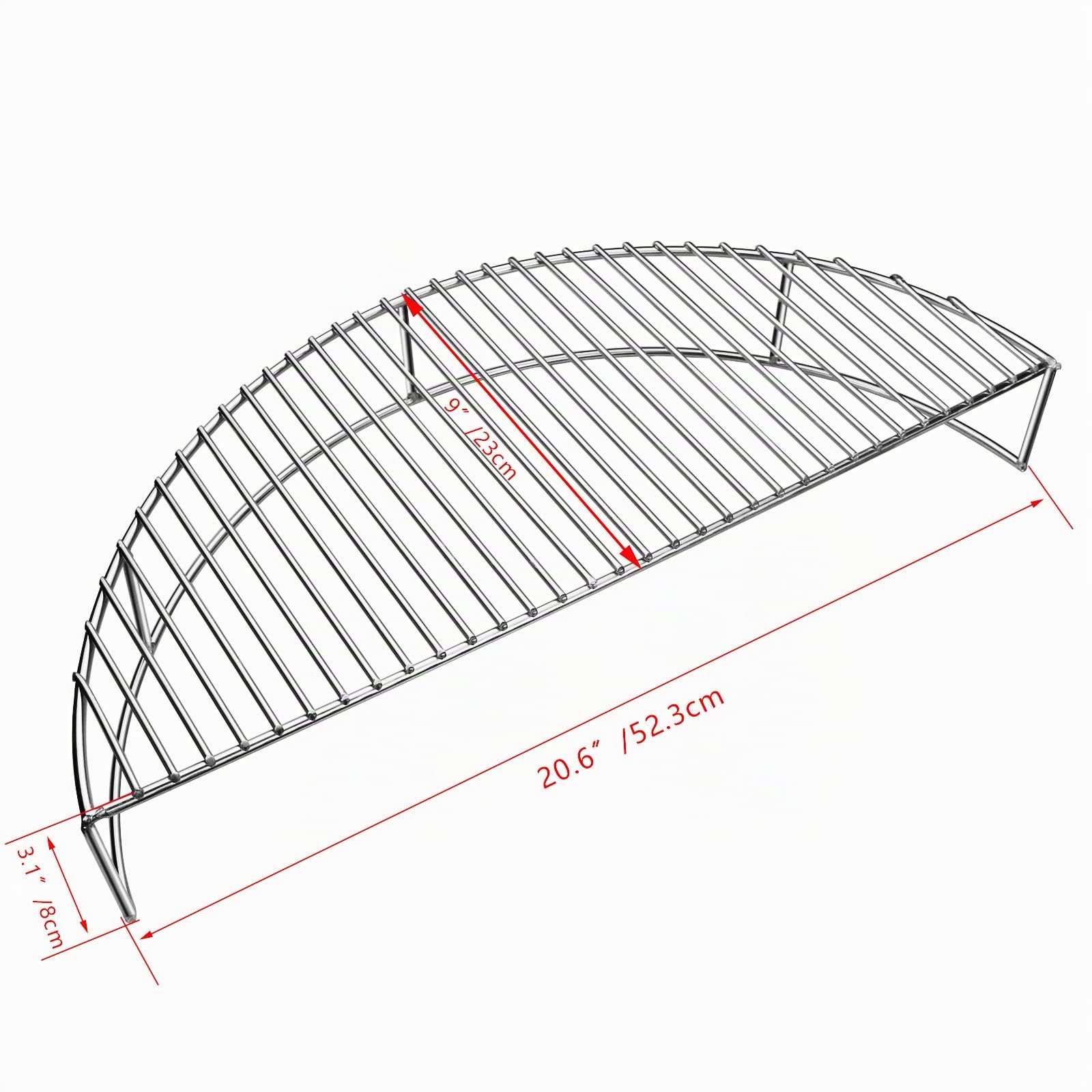 GFTIME 52,3cm Warmhalterost Rund für Weber 57cm Holzkohlegrills, Weber One-Touch, Performer, Grillen Warmhalterost Ersatzteile für Rösle Air F60 Kugelgrill