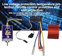 Keenso 540 Brushed Motor Hűtőbordával és 45A ESC Készlet - 1/10 RC Távirányítós Autó Motor Szett Crawler Terepjáróhoz - Narancssárga 7
