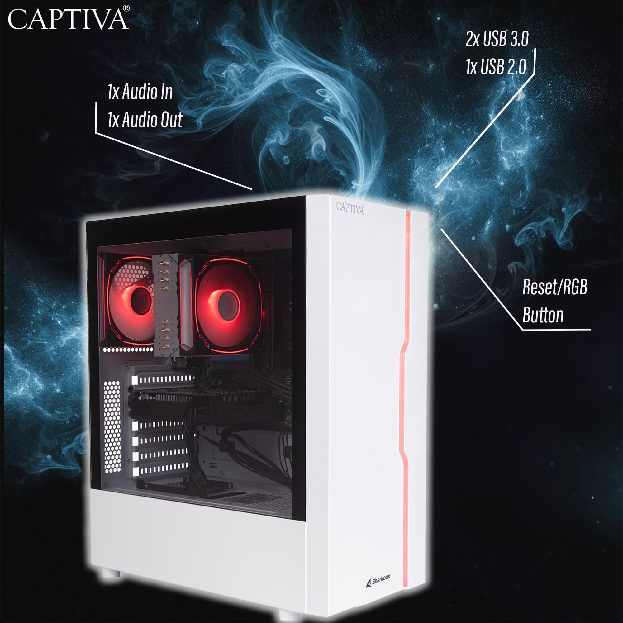 CAPTIVA PC Advanced Gaming R92-912 (Ryzen 7 5700X/RTX5060 8GB GDDR7/SSD 1TB/32GB/WLAN/Windows 11 Home 64-bit) (92912)