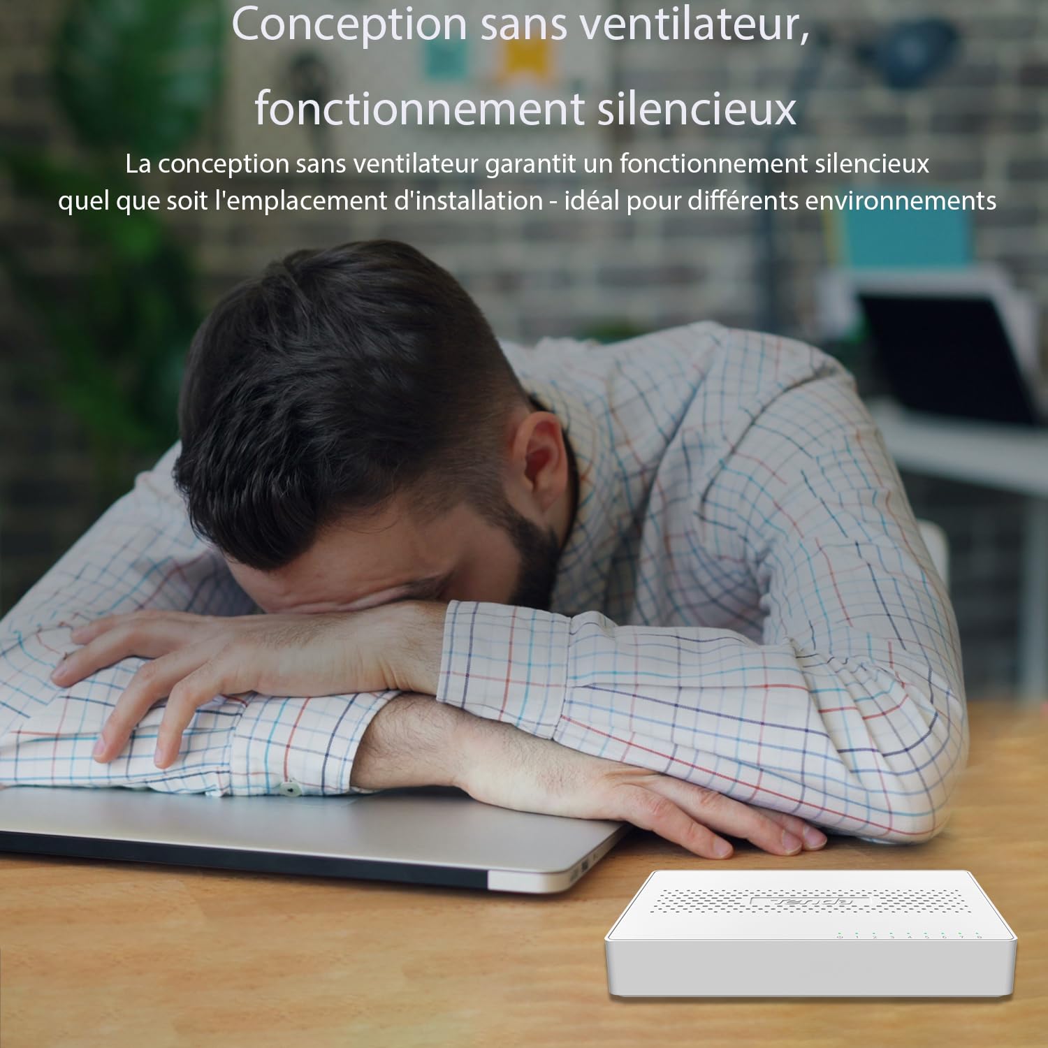 Tenda Switch Ethernet 2.5Gbps, 8 Ports Switch 2.5 Gigabit, Unmanaged, Compatible avec 100/1000/2500Mbps pour PC NAS, Plug-and-Play, sans Ventilateur (SE108)