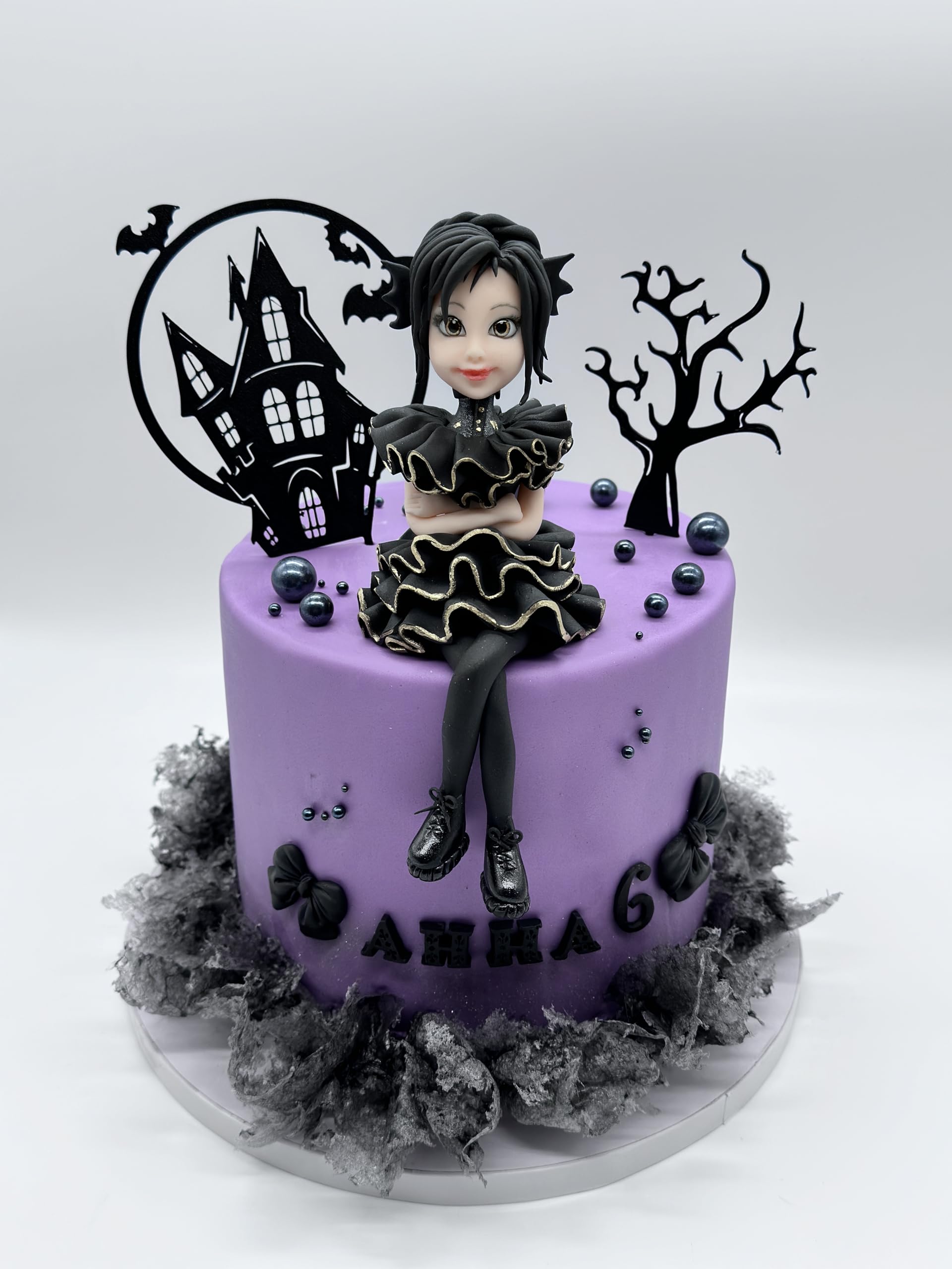 Wednesday, 2x pieces Cake Decoration Cake Topper Birthday Cake Picks Silk Black