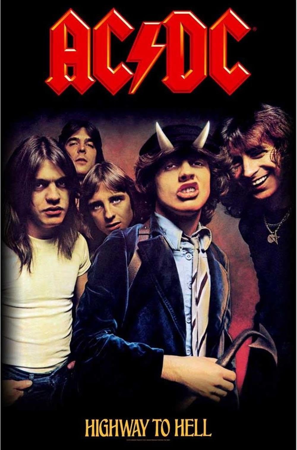 AC/DC Póster Highway To Hell Bandera Textil 70x106 cm