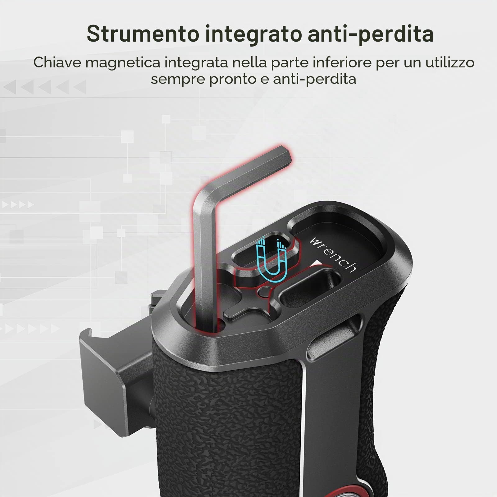 SMALLRIG Maniglia NATO Rotante (Lato Sinistro), Impugnatura a Sgancio Rapido per Kit Gabbia Fotocamera DLSR, con Binario NATO Integrato - 3260