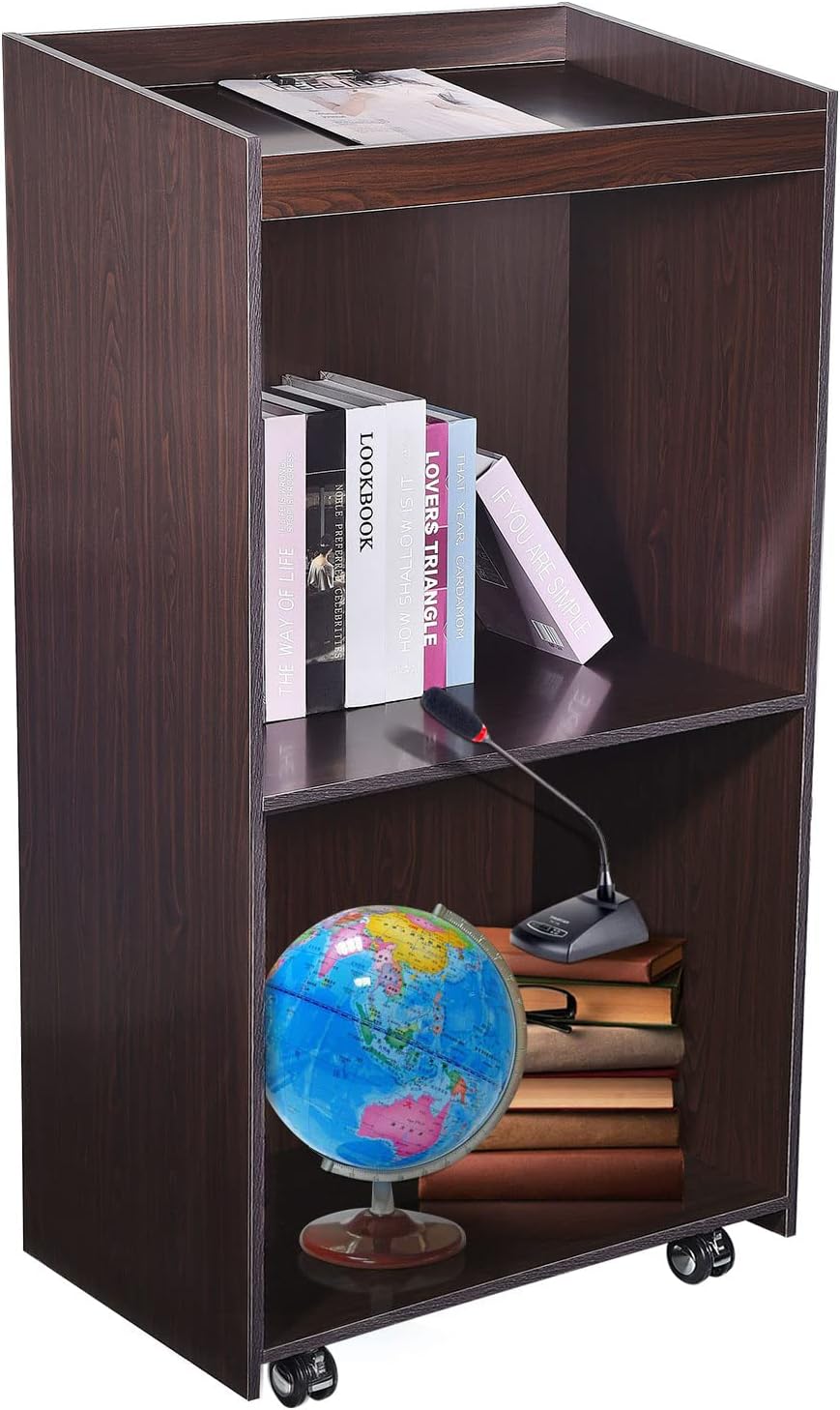 Podium Stand Portable, Wooden Rolling Desk Lectern Bermuda Ubuy
