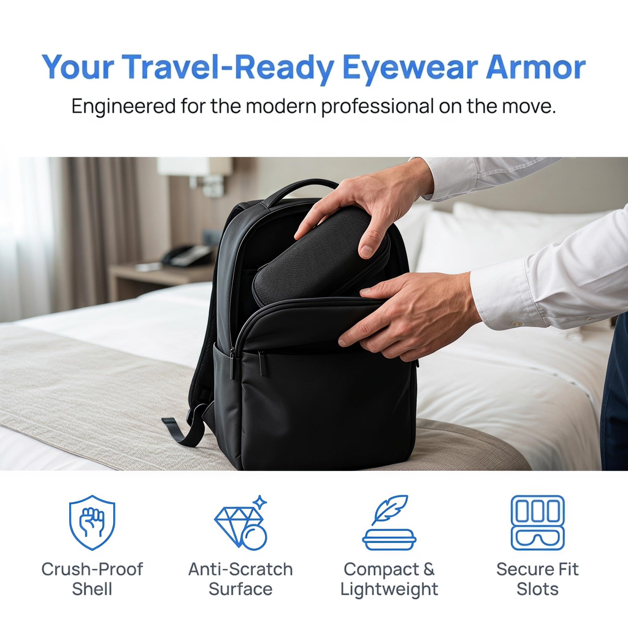 OUNONA Étui de protection étanche pour lunettes portables à 8