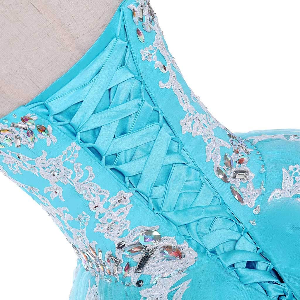 Vantexi Abito da donna elegante in tulle, lungo formale, da sera, da ballo, da sposa