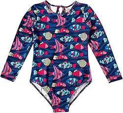 Maiô Manga Longa Infantil Proteção UV 50+ Peixes Marinho Tip Top