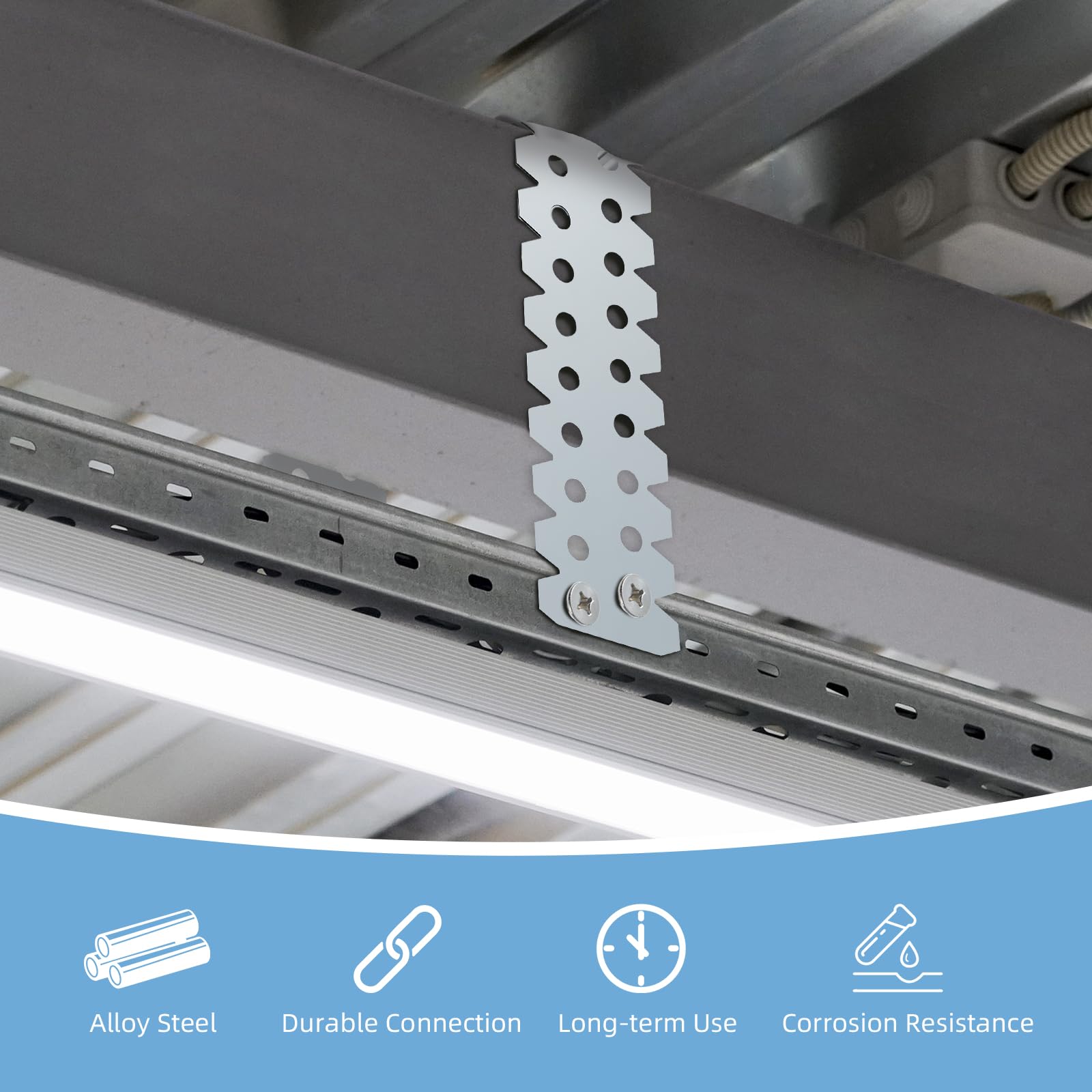 100Pcs Hinge Drylining Brackets, Steel Drywall Bracket - Image 2