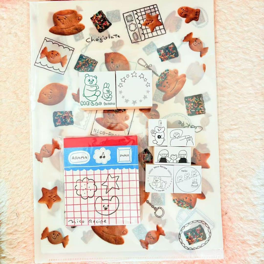 ニコレシピ　スタンプ9点 ¹⁰ 5点 ハンドメイド・手芸 ニコレシピ スタンプ9点 ¹⁰