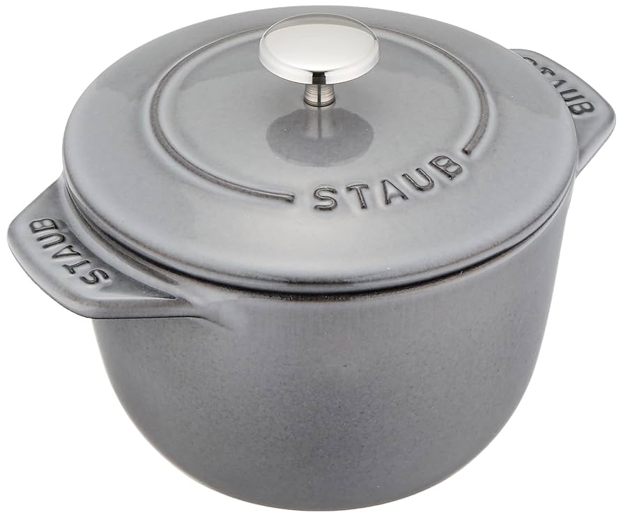 【新品未使用】ストウブ　ラ・ココット de GOHAN 12 cm グレー 公式販売店 STAUB ラ・ココット de GOHAN Sサイズ 12cm 生涯保証