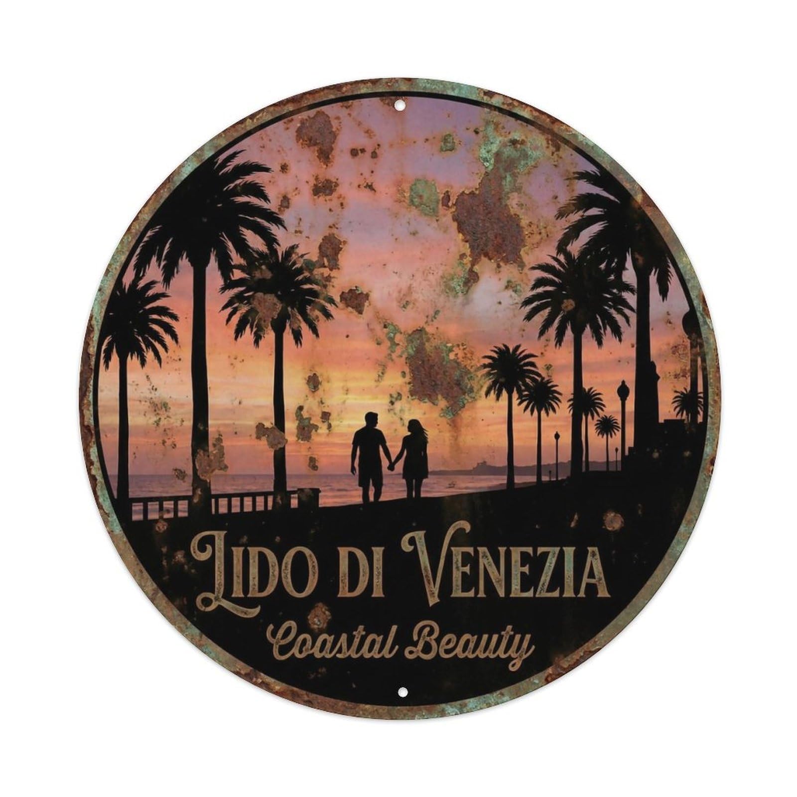 Vintage Travel Italy Di Venezia Italy Summer Metal Tin Sign
