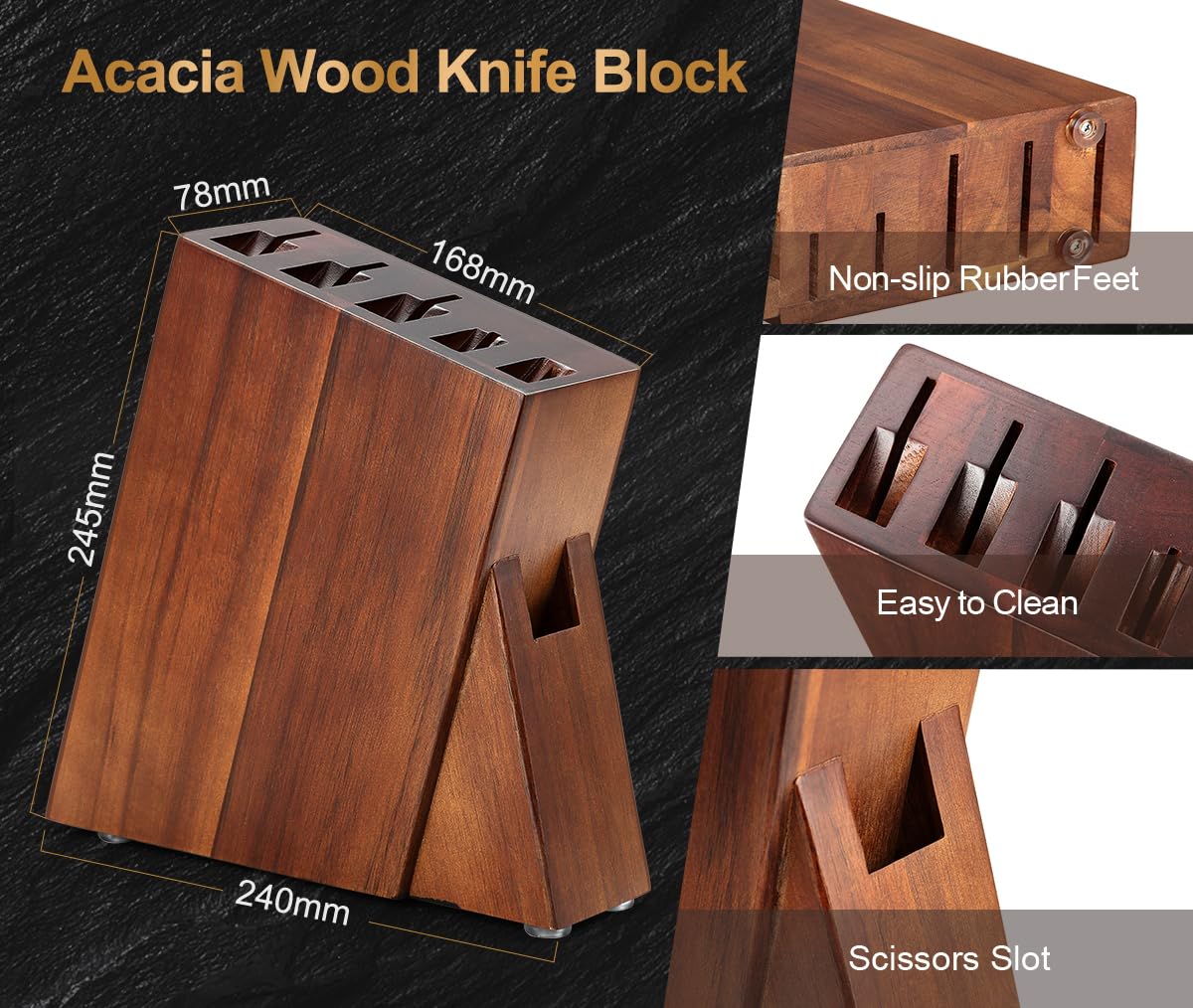 XINZUO Damascus Knife Set - 7 Piece Chef's Knives -7