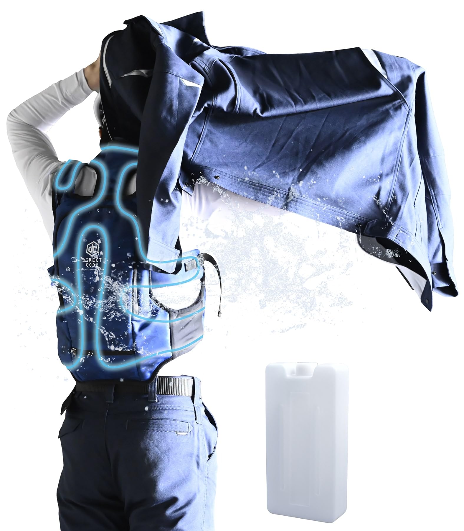 【2025年モデル】 水冷ベスト+ 10000mAhバッテリー + 保冷剤3個 Amazon | 2025最新型 水冷ベスト 【『減20℃』未体験の究極冷感へ