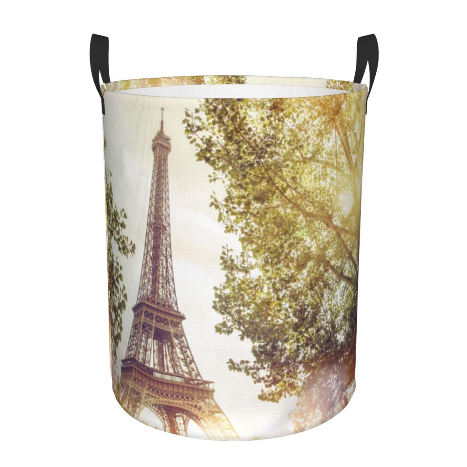 Laundry Hamper Eiffel Tower Laundry Basket Waterproof Personality Fashion Hampers for Laundry Large Collapsible Laundry Basket Storage Basket for Dorm and Home