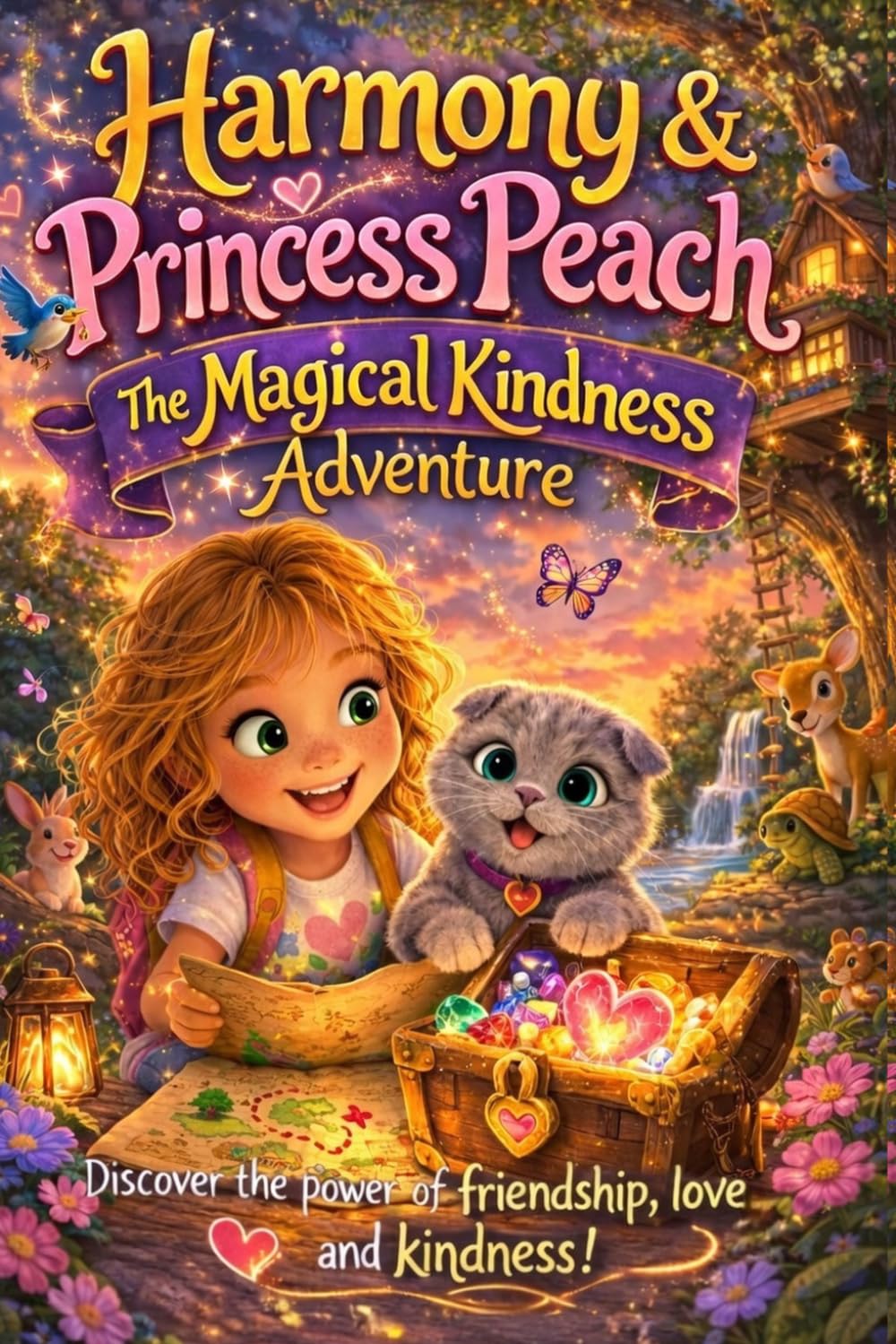 Harmony & Princess Peach: The Magical Kindness Adventure: A Children’s Bedtime Story About Kindness, Friendship, and Love for Ages 3–7