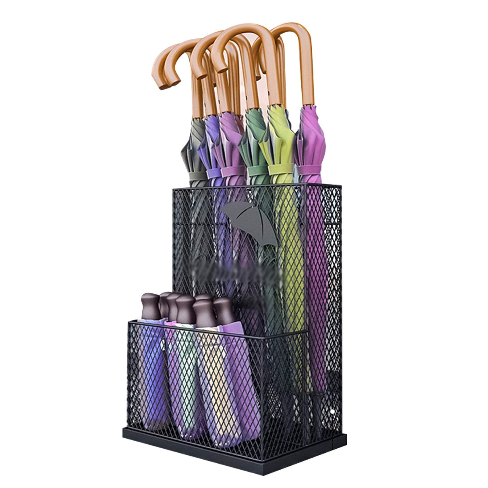 Porte-parapluie en métal pour stopper les flaques d'eau avec bac amovible