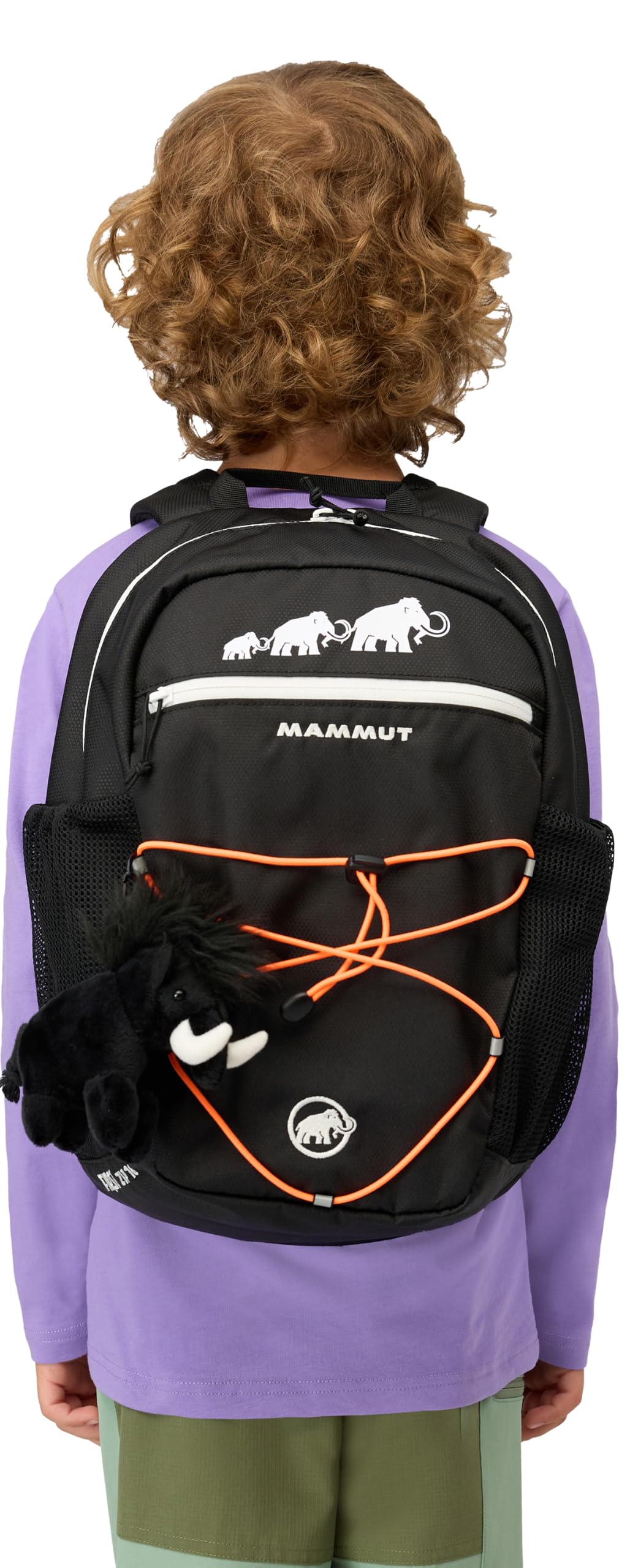 Mammut First Zip 4 - Mochila de senderismo para niñas y niños, para niños de 2 a 9 años, con bonito juguete suave, 4 l, color negro