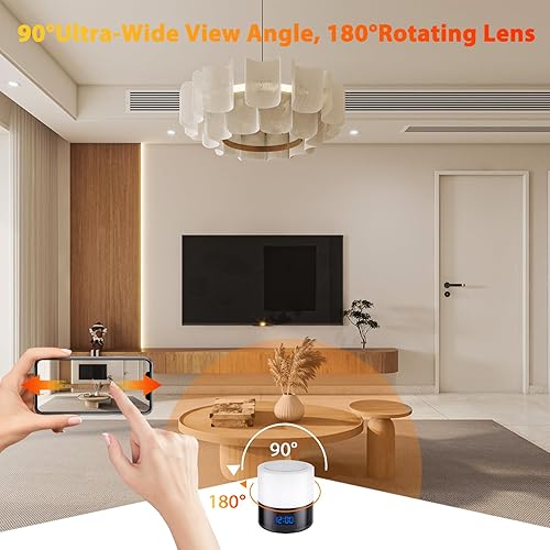 Miniatura 3 de Cámara de seguridad con altavoz Bluetooth, cámara WiFi interior 1080P para el hogar, bebémascota, monitor inalámbrico para bebé con luz nocturna,