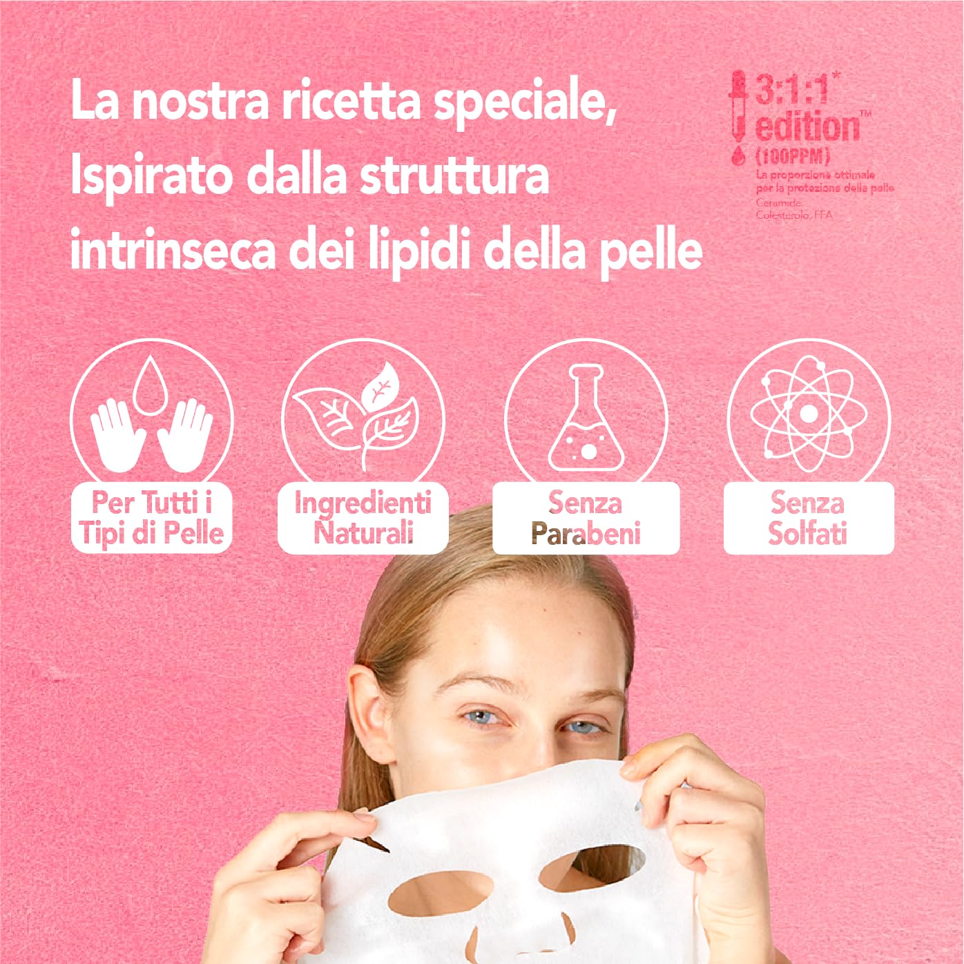 [MASK ON] Maschera viso coreana (20 PACK) - Idratante, Antietà, Lenitivo, Illuminante, Rassodante, Nutriente- Routine completa con ingredienti naturali