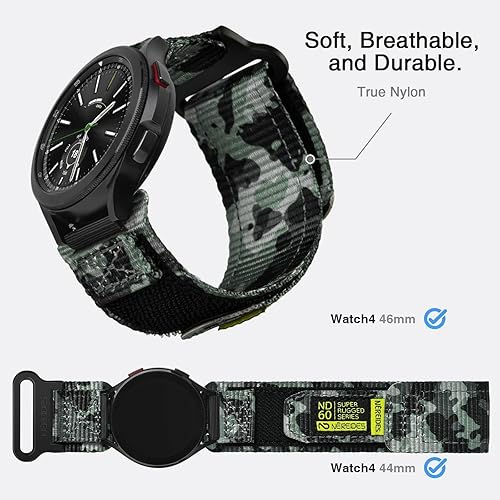 Vista 2 de Nereides Correa compatible con Samsung Galaxy Watch 7 6 5 4 de 1.575 pulgadas, 1.732 pulgadas, Watch 6 4 Classic/Galaxy Watch 5 Pro/Galaxy Watch