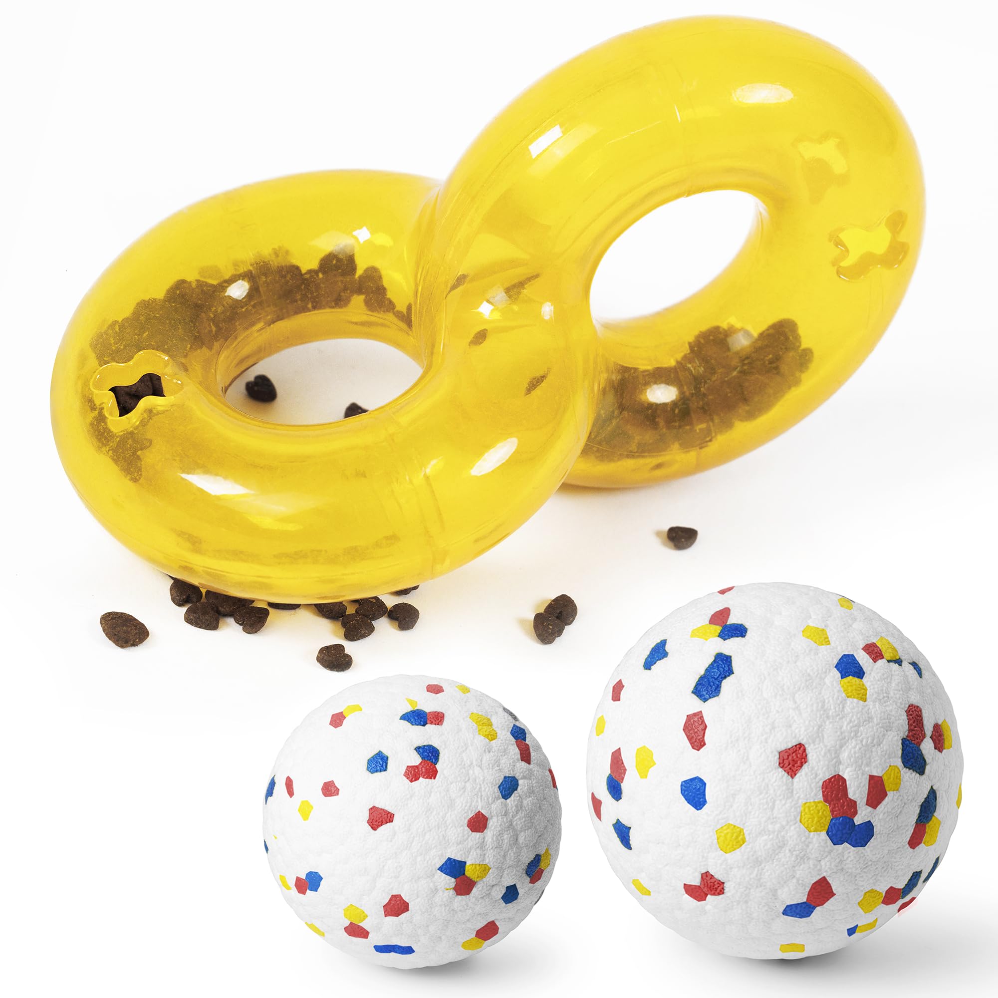 Dog Pet Food Treat Feeder Chew Tooth Cleaning Ball Dog Toy Ball Nontoxic Bite Food Ball Dogs Cats