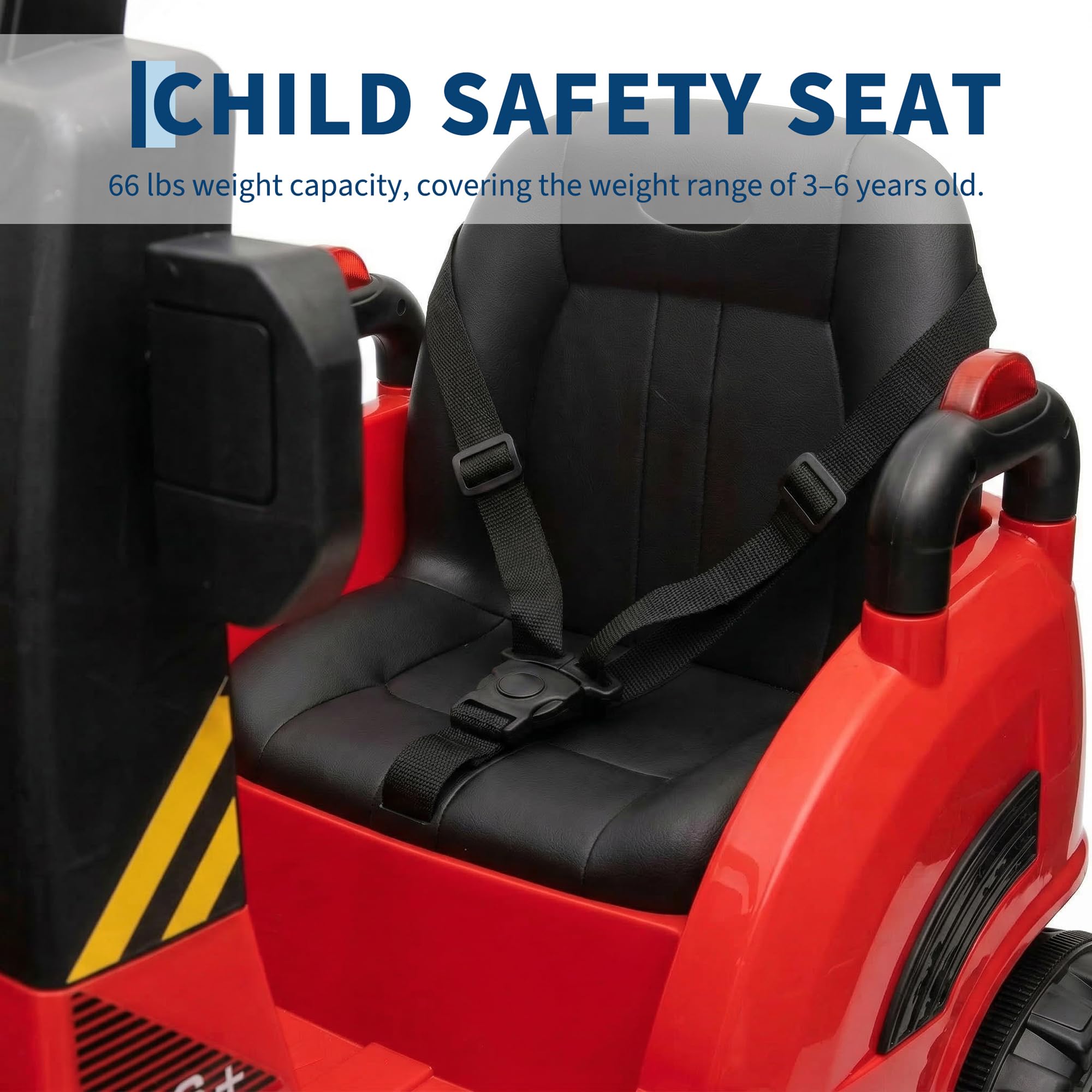 12V Tracteur Électrique Enfant avec Fourche de Levage et Plateau Détachable