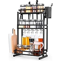 WDT 3 Tier Large Seasoning Organizer, Foldable Racks Shelf