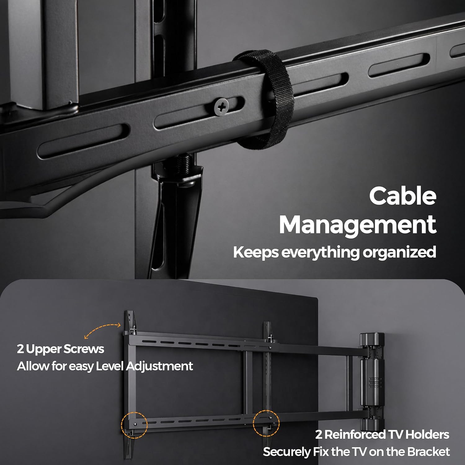 ynVISION.DESIGN Swing Wall Mount Bracket for 32"-75" TVs | Hinged | Swings Open up to 180 Degrees with 1 Finger for Easy Television Service (Pack of 1)