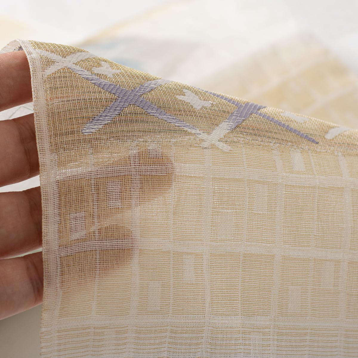 Amazon.co.jp: 西陣織 九寸名古屋帯 三幸織物 No.48 正絹 未仕立て 単  