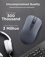 Vista 3 de Lenovo Bluetooth Silent Mouse (WL300) - 5 Button Computer Mouse with Silent Left & Right Click – Sculpted Grip, Microsoft Swift Pair, Up to 1600 DPI