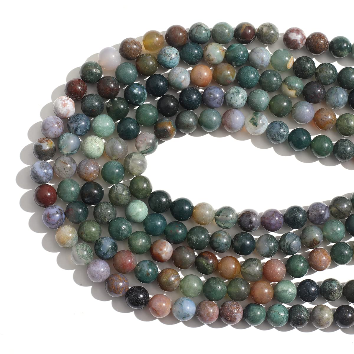 Perline Rondelle Sfaccettate In Agata Verde Naturale Autentica - Foto 5