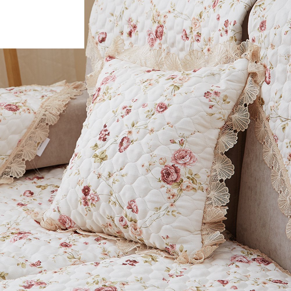 Housse de coussin imprimé lin 55x55cm motif pastoral élégant de haute qualité