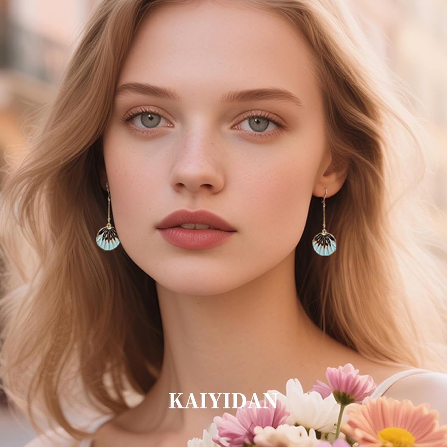 KAIYIDAN Silver Gold Boho Dangle Statement Earrings Women Handmade Vintage Long Drop Summer Trendy Jewelry Gifts