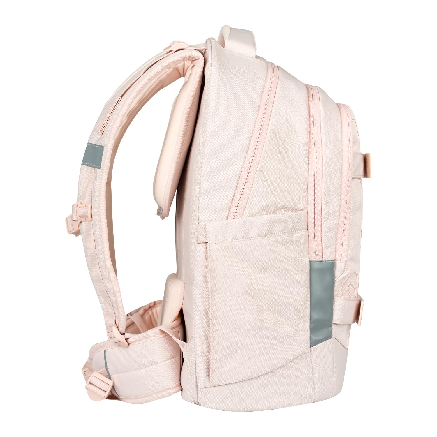 Baagl Schulrucksack Set Jungen Mädchen Teenager 3 Teilig, Skateboard Rucksack Skate MAX, Schultasche ab 3. Klasse, Grundschule Ranzen mit Brustgurt, Ergonomischer Schulranzen, 30 l (Creamy)