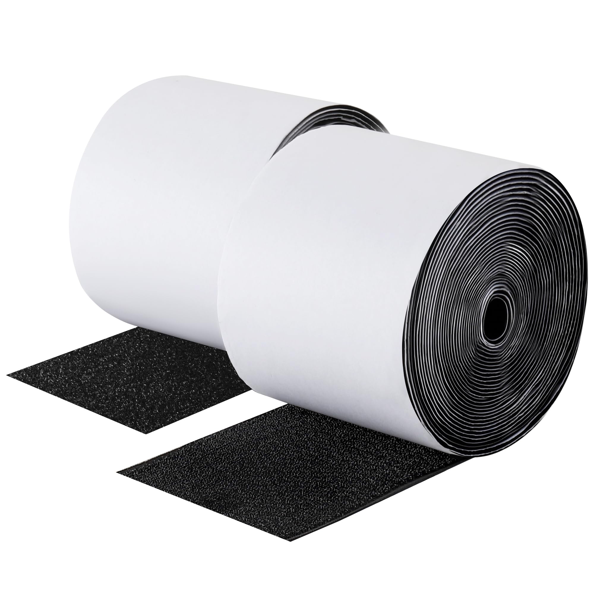 26 Ft x 4.4 Inch Hook and Loop Strips with Adhesive, Nylon Heavy Duty Double Sided Tape, Wall Double Stick | Keep Couch Cushions from Sliding | Ideal for Home, Office, School, and Craft Projects