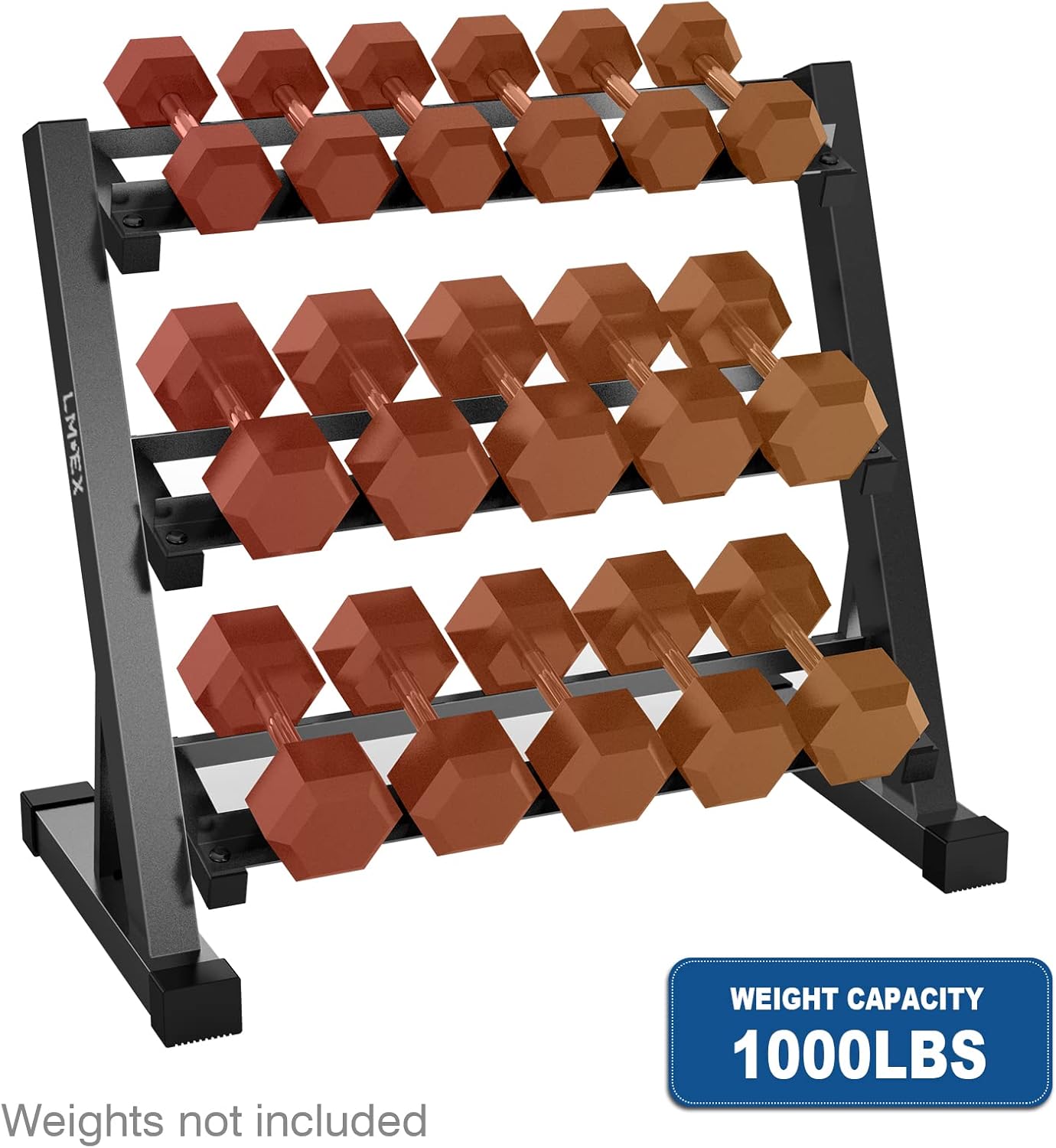 JX FITNESS Dumbbell Rack Stand Weight Rack for Dumbbells Home Gym Storage 3 Tier Holder 1000Lbs(RACK ONLY) : Sports & Outdoors