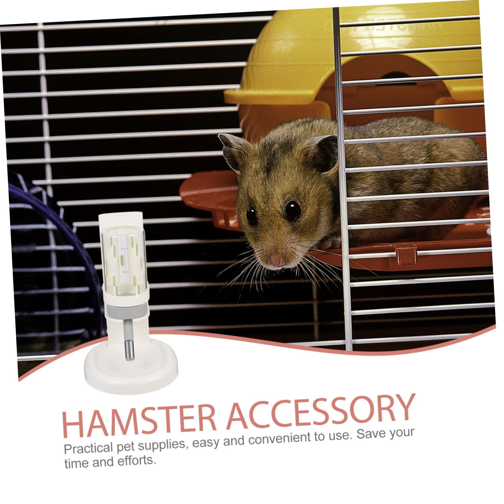 Verstellbarer Hamster Wasserspender mit Halterung für Kleine Haustiere