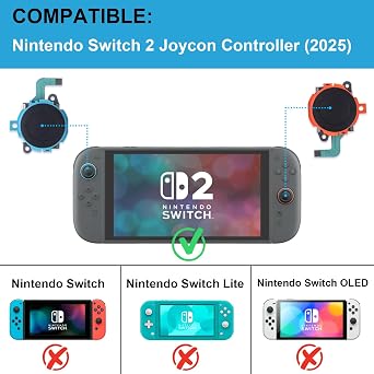 Replacement Joysticks Compatible with Nintendo Switch 2 Joycons Controller