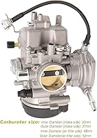 Vista 5 de Carburador YFM400 para Yamaha Big Bear 400 Carb, compatible con Yamaha Big Bear 400 2000-2006, Kodiak 400 2000-2006, 2007-2014 Grizzly 450 carburador