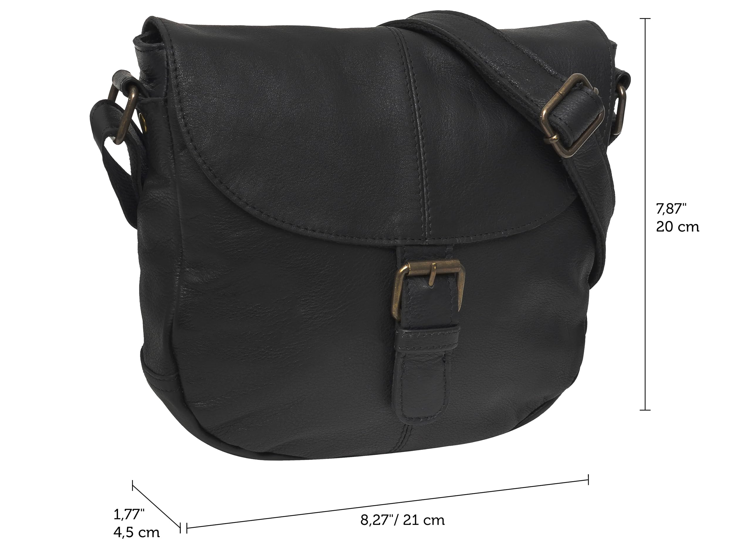 Gusti Leder Umhängetasche Candice | Handgefertigte Ledertasche Damen für Alltag & Freizeit I Elegante Leder Handtasche Damen aus Büffelleder