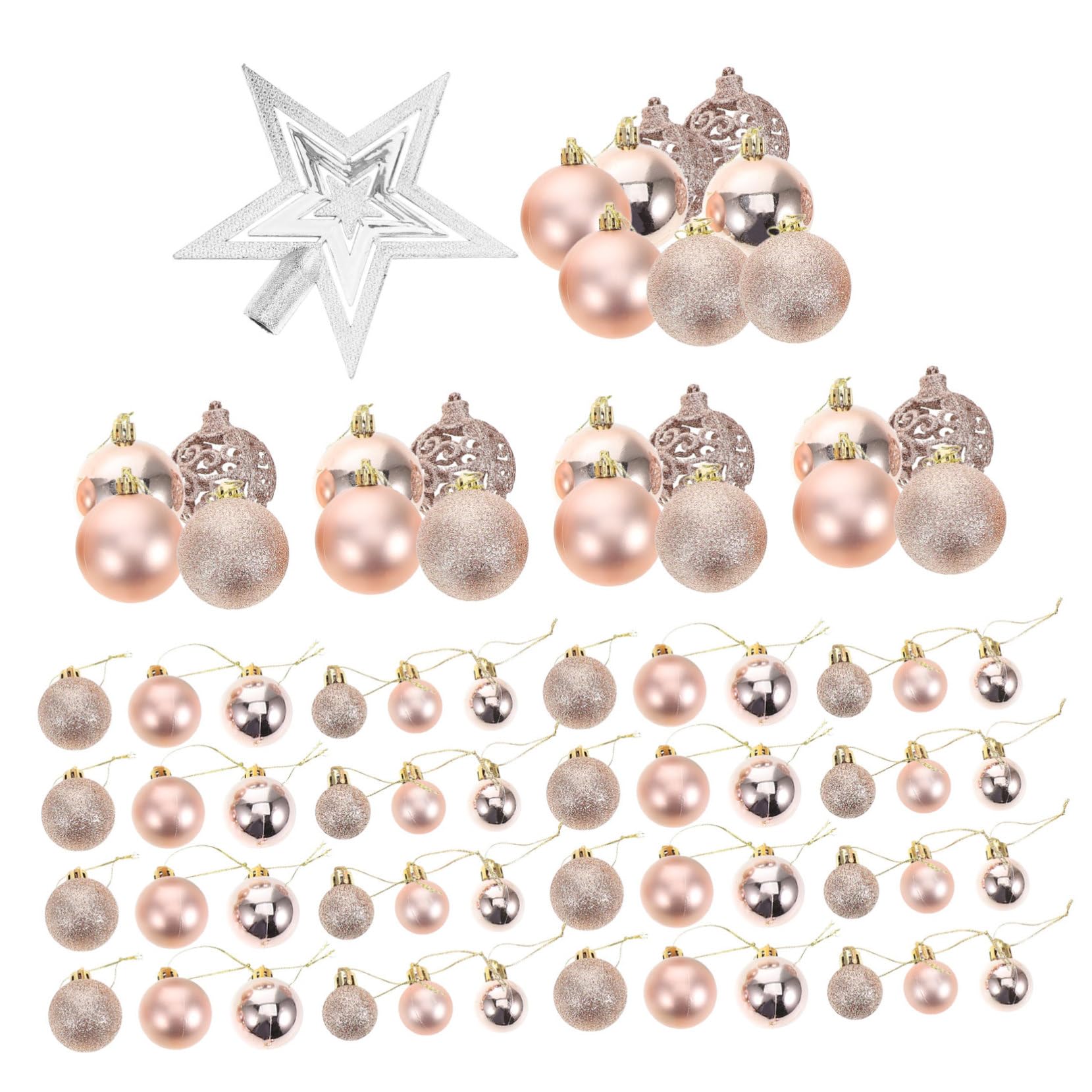 jojofuny 100 Pezzi Palle Natalizie in Abs per Decorazioni Natalizie Soffici e Resistenti per Feste di Natale